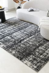 Thảm Lông Trải Sàn Sợi Ngắn Dệt Điểm Cao Cấp Màu Xám Muối Tiêu