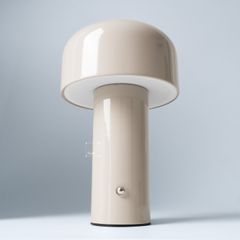Đèn Ngủ Để Bàn Kim Loại Cao Cấp Hình Nấm Sử Dụng Pin Sạc