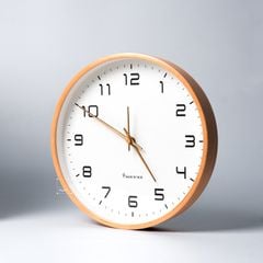 Đồng Hồ Gỗ Treo Tường Solid Wood Có Kim Giây Hàn Quốc