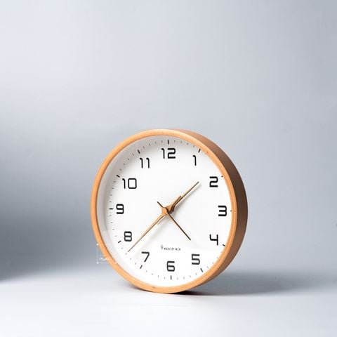 Đồng Hồ Gỗ Treo Tường Solid Wood Có Kim Giây Hàn Quốc