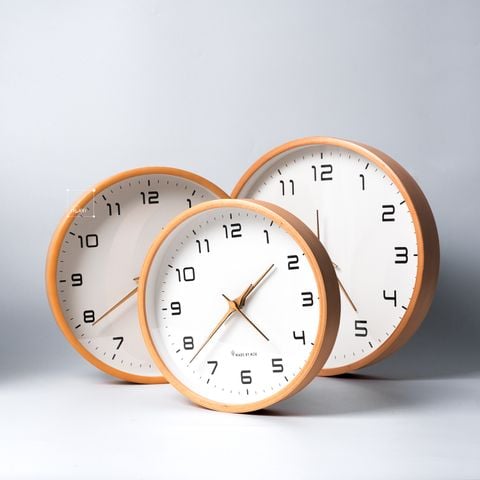 Đồng Hồ Gỗ Treo Tường Solid Wood Có Kim Giây Hàn Quốc
