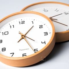 Đồng Hồ Gỗ Treo Tường Solid Wood Có Kim Giây Hàn Quốc