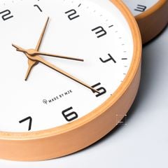 Đồng Hồ Gỗ Treo Tường Solid Wood Có Kim Giây Hàn Quốc