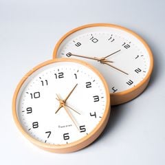Đồng Hồ Gỗ Treo Tường Solid Wood Có Kim Giây Hàn Quốc
