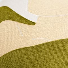 Vỏ Gối Tựa Lưng Canvas Thêu Nổi Green Olive