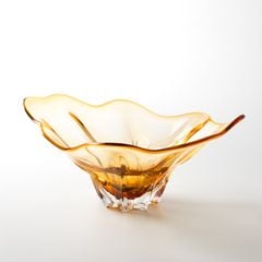 Dĩa Thủy Tinh Decor Trái Cây Sang Trọng Vàng