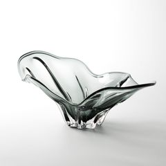 Dĩa Thủy Tinh Decor Trái Cây Sang Trọng Xám