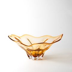 Dĩa Thủy Tinh Decor Trái Cây Sang Trọng Vàng
