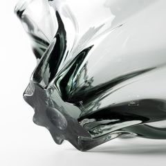 Dĩa Thủy Tinh Decor Trái Cây Sang Trọng Xám