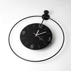 Đồng Hồ Treo Tường Tối Giản Minimalist Phối Vòng Kim Loại