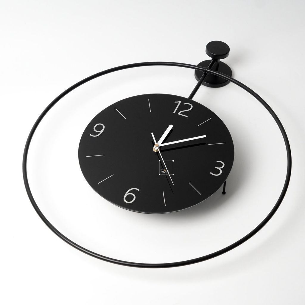 Đồng Hồ Treo Tường Tối Giản Minimalist Phối Vòng Kim Loại