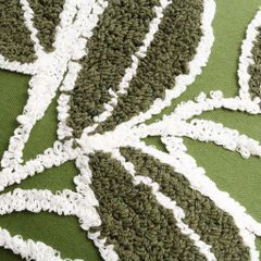 Vỏ Gối Tựa Lưng Canvas Thêu Nổi Green Olive