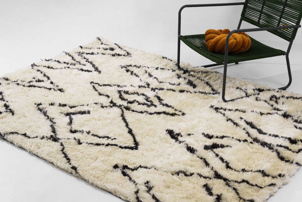 Thảm Lông Ngắn Cừu Dệt Sợi Xịn Mịn Họa Tiết Hình Học Màu