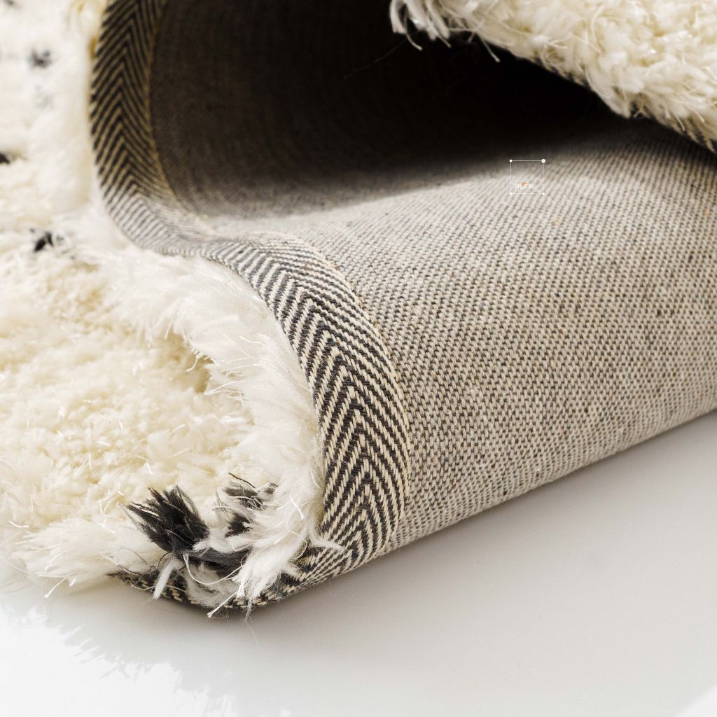 Thảm Lông Ngắn Cừu Dệt Sợi Xịn Mịn Họa Tiết Hình Học Màu