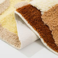 Thảm Chân Giường Dệt Nổi Maillard Tông Nâu
