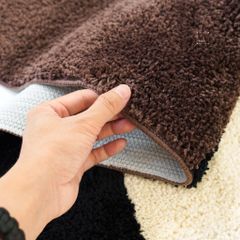 Thảm Sợi Lông Len Họa Tiết Hình Học Nâu Trang Trí Phòng Ngủ