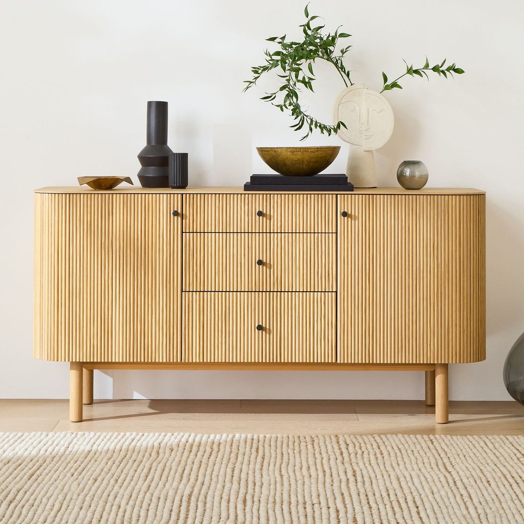 Tủ Console Phối Sọc Ellington