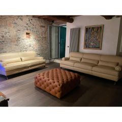 Đôn Da Décor Phòng Khách Làm Ghế Gác Chân Chesfiel
