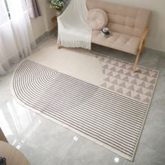 Thảm Trải Sàn Lông Cừu Mềm Trang Trí Phòng Khách Phong Cách Bắc Âu Tối Giản
