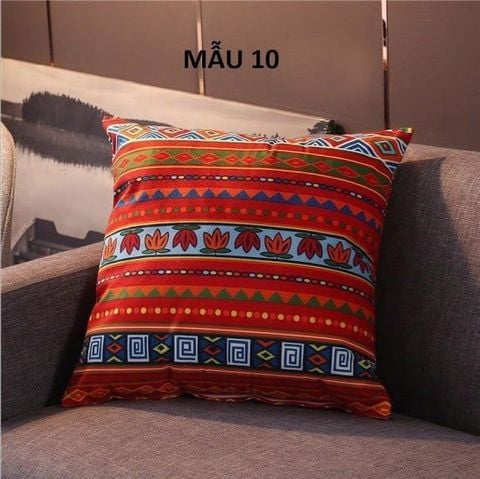 Vỏ Gối Nhung Thổ Cẩm Phong Cách Bắc Âu