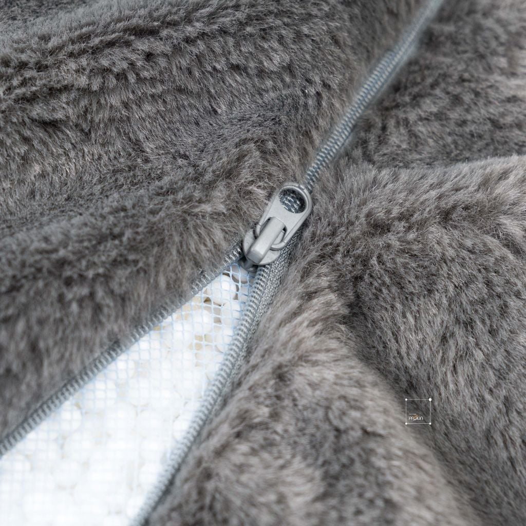 Ghế Lười Nhung Tuyết Hình Tròn Size XL 100x120cm