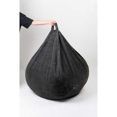 Ghế Lười Nhung Tuyết Hình Tròn Size XL 100x120cm