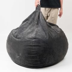 Ghế Lười Nhung Tuyết Hình Tròn Size XL 100x120cm