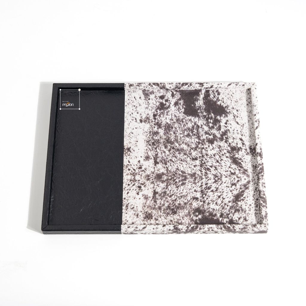 Khay Da In Phối Lông Ngựa Trang Trí Cao Cấp