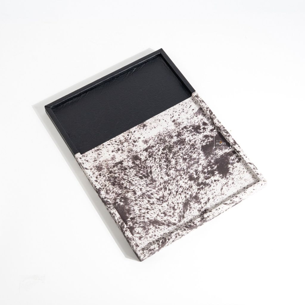 Khay Da In Phối Lông Ngựa Trang Trí Cao Cấp