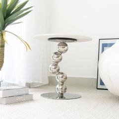 Bàn Trà Side Table Bàn Nhỏ Góc Phòng Inox Cao Cấp Dáng Cong