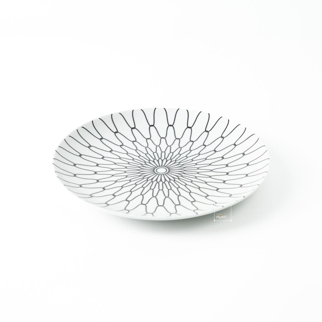 Dĩa Ăn Tròn Họa Tiết Lưới Bắc Âu