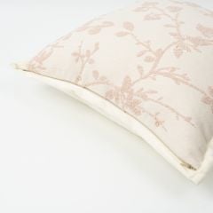 Vỏ Gối Tựa Lưng Dệt Nổi Hoa Be Hồng Nữ Tính