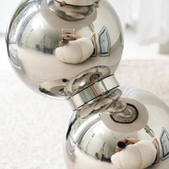 Bàn Trà Side Table Bàn Nhỏ Góc Phòng Inox Cao Cấp Dáng Cong