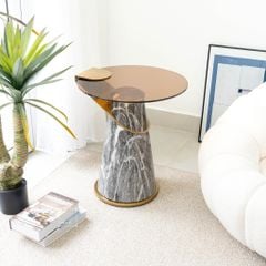 Bàn Trà Side Table Bàn Nhỏ Góc Phòng Hiện Đại Kiểu Ý Dáng Chữ V