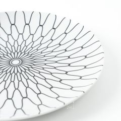 Dĩa Ăn Tròn Họa Tiết Lưới Bắc Âu