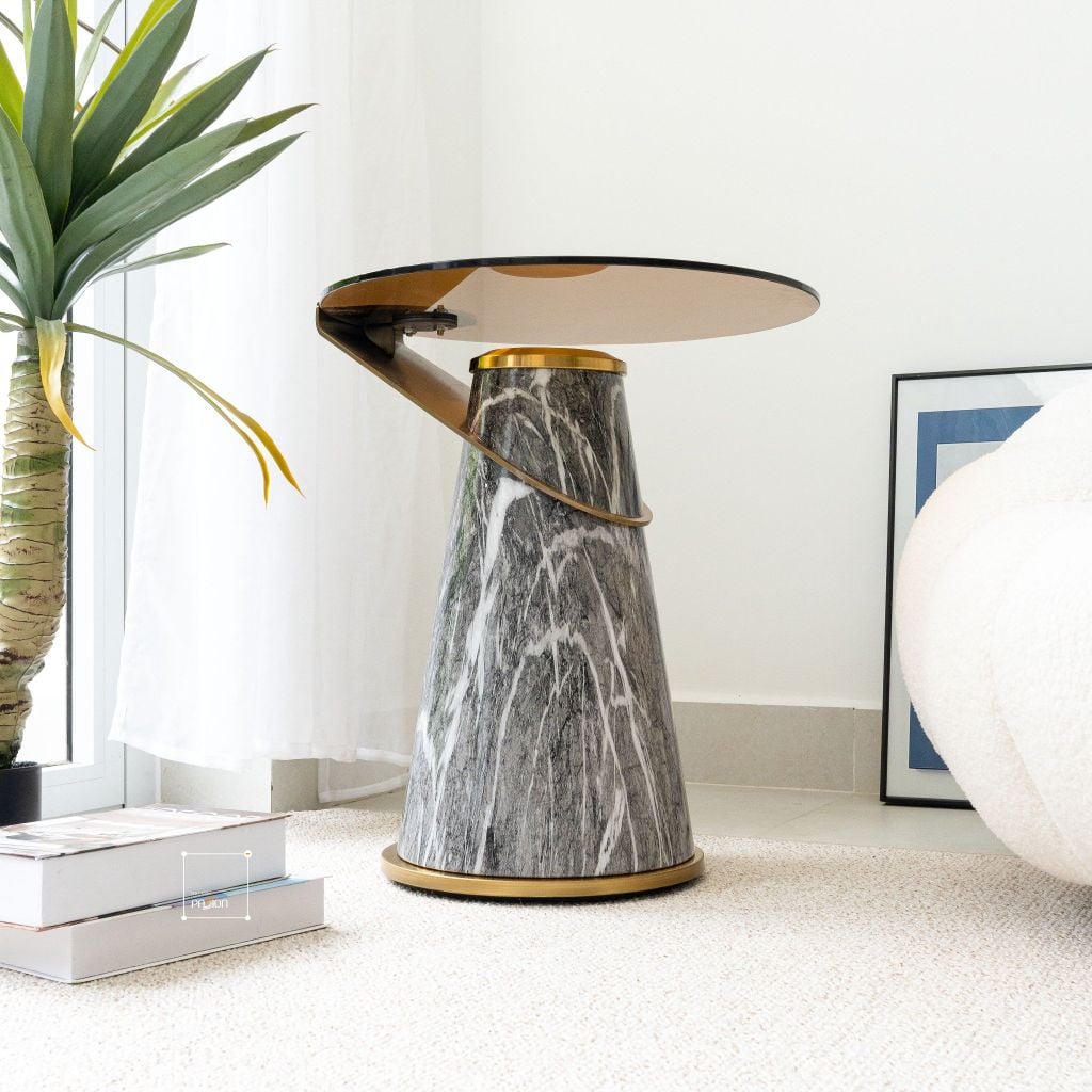 Bàn Trà Side Table Bàn Nhỏ Góc Phòng Hiện Đại Kiểu Ý Dáng Chữ V