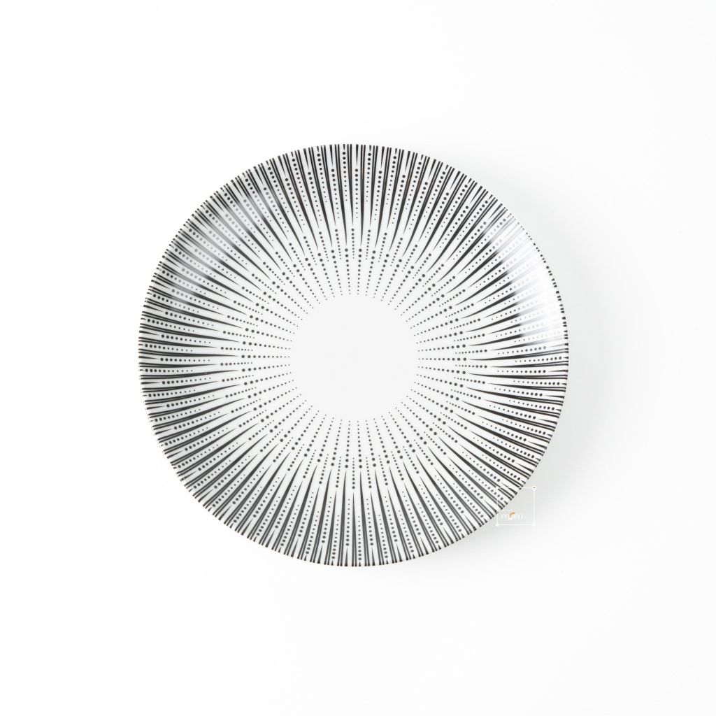 Dĩa Ăn Tròn Họa Tiết Lưới Bắc Âu