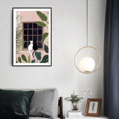 Tranh Bộ Hoạt Hình Cô Gái Và Mèo Passion FR1041