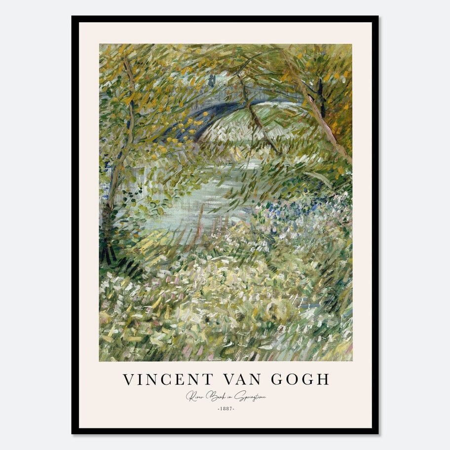 Tranh Treo Tường Vincent Van Gogh - River Bank in Springtime