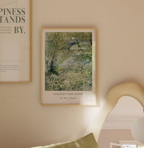 Tranh Treo Tường Vincent Van Gogh - River Bank in Springtime