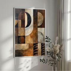 Tranh Treo Tường Phong Cách Japandi Nâu Đất