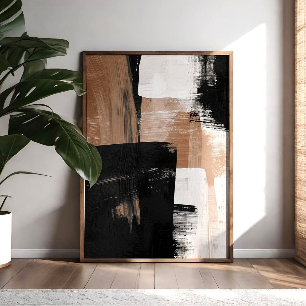 Tranh Trừu Tượng Japandi Minimalist