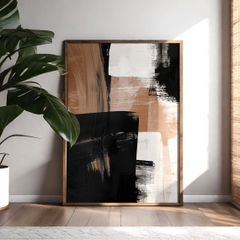 Tranh Trừu Tượng Japandi Minimalist