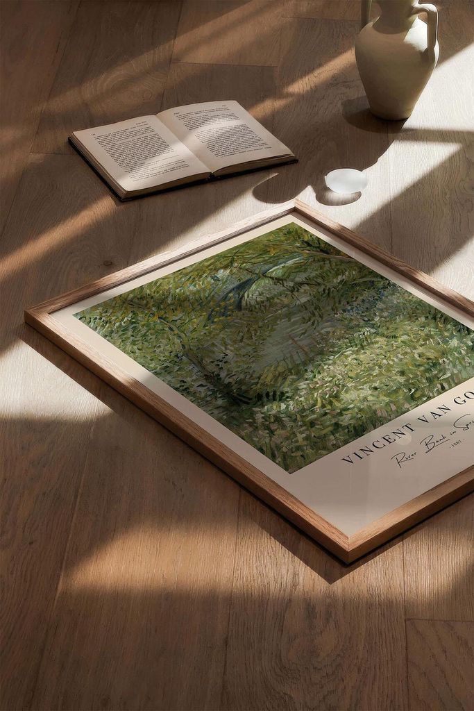 Tranh Treo Tường Vincent Van Gogh - River Bank in Springtime