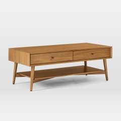 Bàn Trà Kiểu Tủ Ngăn Kéo 2 Tầng Mid Century