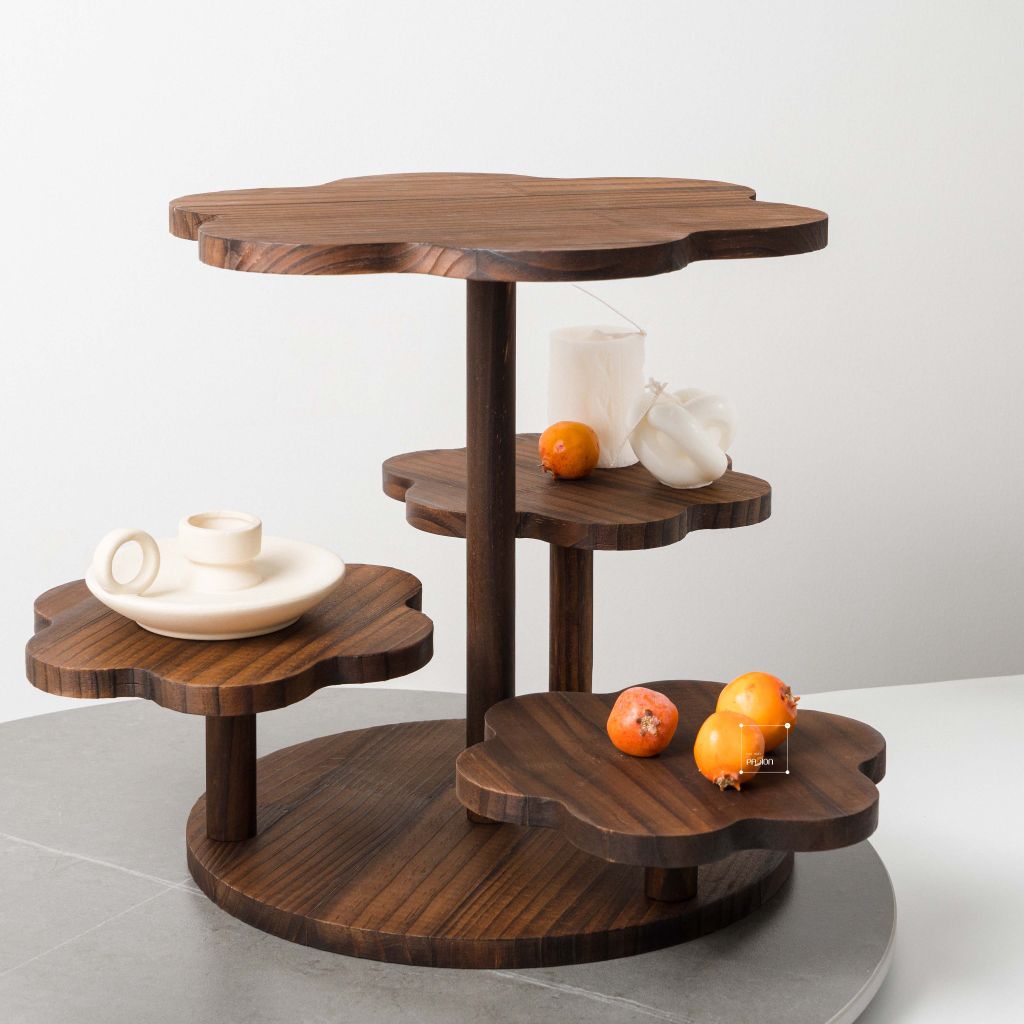 Kệ Gỗ Nhiều Tầng Trang Trí Bánh Ngọt Cupcake Bàn Tiệc