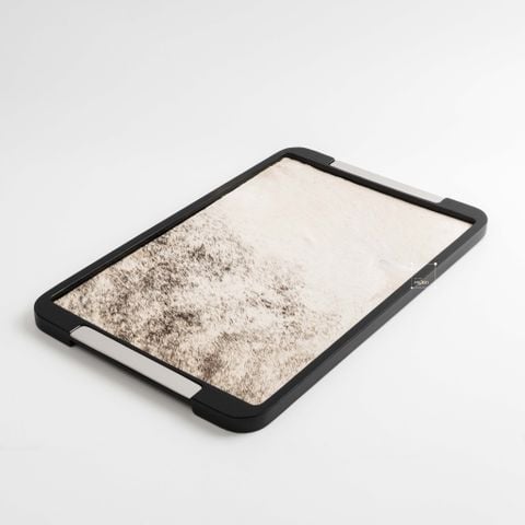 Khay Gỗ Trang Trí Lót Lông Đuôi Ngựa Châu Âu Sang Trọng