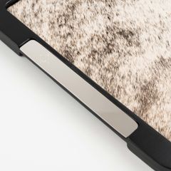 Khay Gỗ Trang Trí Lót Lông Đuôi Ngựa Châu Âu Sang Trọng