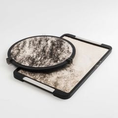 Khay Gỗ Trang Trí Lót Lông Đuôi Ngựa Châu Âu Sang Trọng