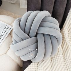 Set Vỏ Gối Tựa Lưng Trang Trí Đan Len Dập Caro Kim Cương